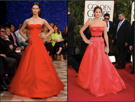 Dior Couture, Golden Globes, Jennifer Lawrence, Runway